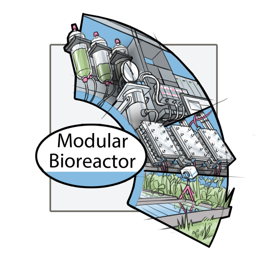 Illustration of the Modular Bioreactor Platform. Illustrated by Haans Design.