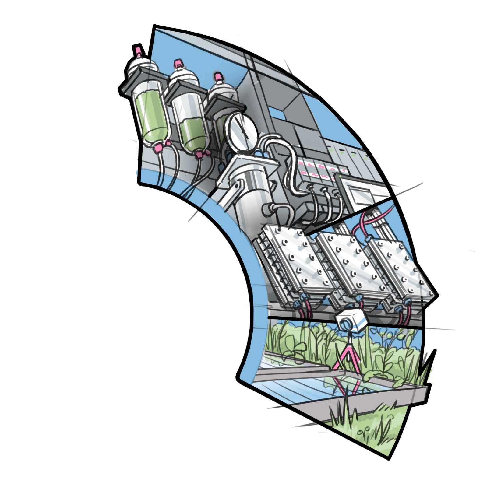 Illustration of the Modular Bioreactor Platform. By Haans Design