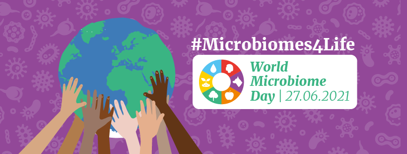 Banner of World Microbiome Day 2021.